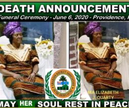 DEATH ANNOUNCEMENT – Ma Elizabeth J. Quartis